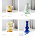 Benutzerdefinierte kreative farbige Glas -Doppel -Wand -Vasen